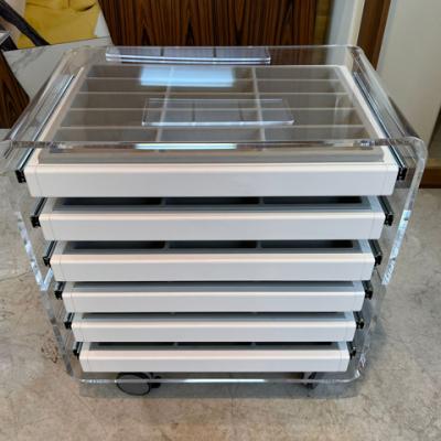 Cassettiere e Boiserie per occhialiCassettiera Plex A 6 Cassetti Su Ruote